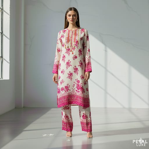 Fuchsia Bloom -  Premium 2-Pc Unstitched