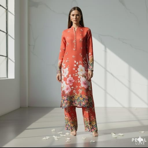 Terracotta Bloom - Premium 2-Pc Unstitched