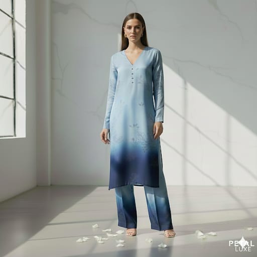 Indigo Ombré - Premium 2-Pc Unstitched